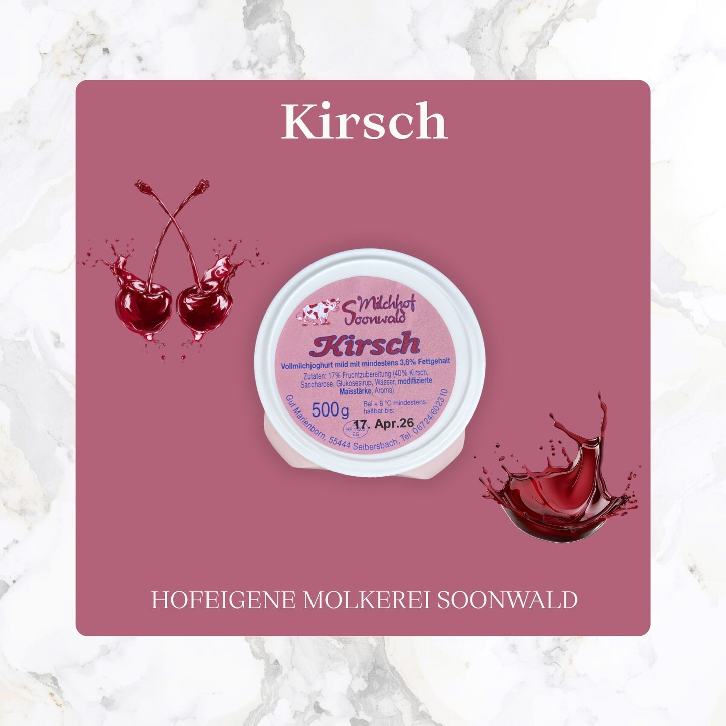 Kirsch Joghurt 500g
